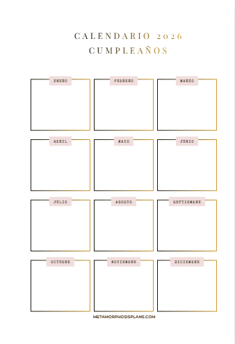 AGENDA 2026 TONOS BLANCOS Y NEGROS