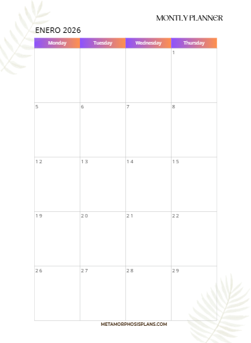 AGENDA 2026  PLANNER FLORAL