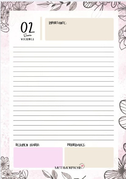 AGENDA 2026 FLORES ROSAS