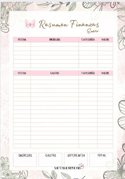 AGENDA 2026 FLORES ROSAS