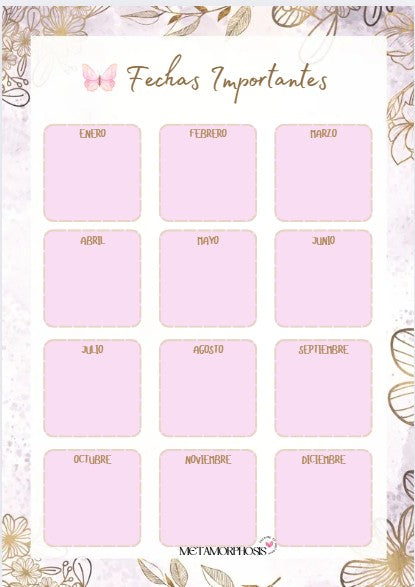 AGENDA 2026 FLORES ROSAS