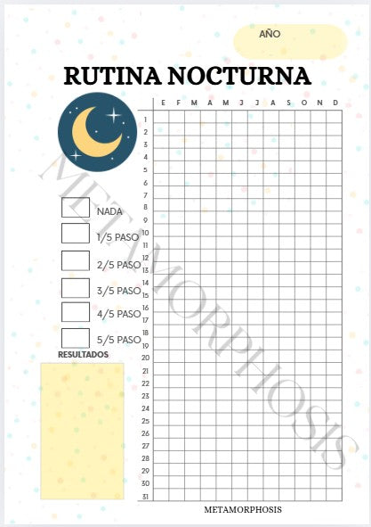 HOJA ANUAL-RUTINA NOCTURNA